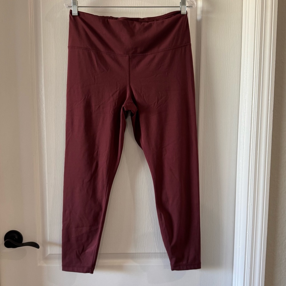 90 Degree By Reflex Burgundy Active Leggings Athleisure XL - Picture 3 of 8